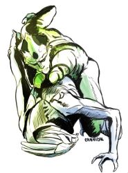 Rule 34 | benevolentcannibal, drell, garrus vakarian, mass effect (series), pinned down, thane krios, tumblr, turian, wrestling