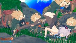 1girl 3d animated ass breasts ganyu_(genshin_impact) genshin_impact group_sex hetero hilichurl_(genshin_impact) jack-o&#039;_challenge jiggle multiple_boys outdoors sex sex_from_behind spread_legs tagme tiptoes top-down_bottom-up video yuukis