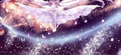 Rule 34 | 1girl, absurdly long hair, absurdres, boots, character name, chest jewel, dress, f!sher, floating, floating clothes, floating hair, full body, gem, gloves, gown, highres, kaname madoka, long dress, long hair, looking at viewer, mahou shoujo madoka magica, mahou shoujo madoka magica (anime), petals, pink gemstone, pink hair, short sleeves, solo, space, straight-on, thigh boots, two side up, ultimate madoka, very long hair, white boots, white dress, white gloves, winged footwear, yellow eyes