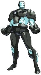 Rule 34 | 1990s (style), 1998, 1boy, absurdres, armor, bengus, capcom, clenched hands, game cg, grey armor, helmet, highres, iron man (series), male focus, marvel, marvel vs. capcom, non-web source, official art, power armor, retro artstyle, shoulder armor, solo, war machine, western comics (style)