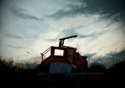 Rule 34 | backlighting, blueman&amp;alinla, cloud, cloudy sky, commentary, construction, grass, no humans, original, scenery, sky, tall grass