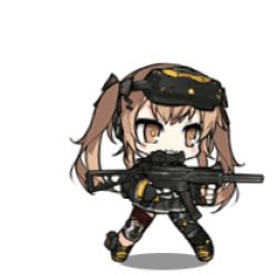 1girl ^_^ animated animated_gif ankle_strap arm_up baggy_clothes black_bow black_bra black_gloves black_nails black_pantyhose black_skirt blush blush_stickers boots bow bra breasts brown_eyes brown_hair closed_eyes fingerless_gloves floating_hair full_body girls&#039;_frontline gloves goggles goggles_on_head grin gun h&amp;k_ump hair_bow hair_ornament hairclip heckler_&amp;_koch holding holding_gun holding_weapon jacket jumping knee_pads long_hair looking_at_viewer lowres mod3_(girls&#039;_frontline) nail_polish pantyhose partially_unbuttoned pouch ribbon saru scar scar_across_eye scar_on_face shirt sidelocks simple_background single_knee_pad single_leg_pantyhose skirt smile sports_bra standing submachine_gun suppressor thigh_strap torn_clothes torn_legwear trigger_discipline twintails ump9_(girls&#039;_frontline) ump9_(mod3)_(girls&#039;_frontline) underwear walkie-talkie weapon white_background white_shirt
