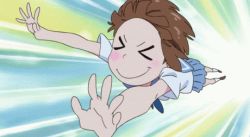&gt;_&lt; 10s 2girls :d animated animated_gif anime_screenshot closed_eyes kill_la_kill lowres mankanshoku_mako matoi_ryuuko midriff multiple_girls open_mouth smile tagme xd