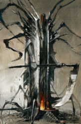 abaddon abbadon abbadon_(guild_wars) building concept_art daniel_dociu fantasy guild_wars_(series) guild_wars_1 red_eyes scythe
