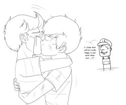 artist_request bad_tag chibi child crossover facial_hair hat kiss lucas_(mother_3) luigi mario_(series) mother_(series) mother_2 mother_3 mustache ness_(mother_2) nintendo shirt shota striped_clothes striped_shirt super_smash_bros. tears