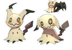 costume creatures_(company) game_freak gen_7_pokemon highres matrixdragonn mimikyu nintendo pokemon pokemon_(creature) simple_background smile tail white_background