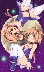 2girls brown_hair chocolat_queen full_body highres marron_queen multiple_girls open_mouth original siblings smile tagme twins yu_3