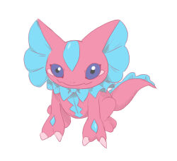 Rule 34 | blue eyes, claws, digimon, digimon (creature), elizamon, highres, ribbon, tail