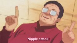 2boys 5girls animated animated_gif joshiraku kim_jong-il kim_jong-un lowres missile multiple_boys multiple_girls subtitled sunglasses what
