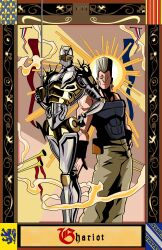 absurdres highres jean_pierre_polnareff jojo_no_kimyou_na_bouken knight silver_chariot stand_(jojo) stardust_crusaders yurihower