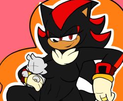 black_skin breasts colored_skin cross_eyes dislocated_arms dislocated_legs feminine fluffy genderswap grey_fur highres madness_combat married red_stripes sega small_breasts sonic_the_hedgehog wedding_rings