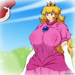 1girl animated breast_expansion breasts breasts_out bursting_breasts elephant_fruit gigantic_breasts hataraki_ari huge_areolae huge_breasts huge_nipples mario_(series) nintendo nipples princess_peach super_mario_bros._wonder