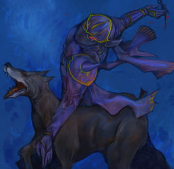 1990s_(style) 1boy final_fantasy final_fantasy_vi glowing glowing_eyes interceptor kazaana male_focus ninja red_eyes shadow_(ff6)