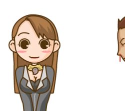 1boy 1girl animated animated_gif artist_request mia_fey blood blush_stickers bouncing_breasts breasts capcom ace_attorney phoenix_wright:_ace_attorney_-_trials_and_tribulations jiggle diego_armando lowres nosebleed punching