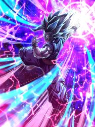 Rule 34 | 1boy, dougi, dragon ball, dragon ball super, dragon ball super super hero, full body, gohan beast, grey hair, highres, long hair, makankousappou, male focus, muscular, muscular male, neophyte illust, open mouth, pants, powering up, purple pants, purple shirt, red eyes, red sash, sash, shirt, solo, son gohan, spiked hair
