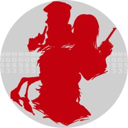 1girl 2boys eva_(metal_gear) gun handgun lowres makarov_pm mauser_c96 mayuzumi metal_gear_(series) metal_gear_solid_3:_snake_eater multiple_boys naked_snake pistol revolver revolver_ocelot shansi_type_17 silhouette weapon
