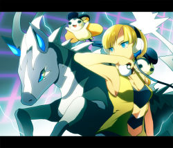 10s blonde_hair breasts cleavage electric elesa_(pokemon) gym_leader hcsb nintendo pokemon pokemon_bw