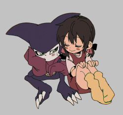 Rule 34 | ai (digimon), blush, digimon, digimon (creature), digimon tamers, gloves, impmon, scarf, smile