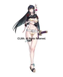 1girl breasts highres large_breasts lilith-soft long_hair sword taimanin_(series) taimanin_rpgx weapon