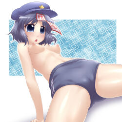 1girl :o blue_buruma blue_eyes blue_hat blush breasts buruma cameltoe commentary_request cowboy_shot grey_hair hat hat_ornament highres jiangshi large_variant_set leaning_back medium_breasts miyako_yoshika newsboy_cap nipples no_bra ofuda open_mouth shiny_skin short_hair sitting solo spread_legs star_(symbol) star_hat_ornament topless_female touhou variant_set white_background yoshi_tama