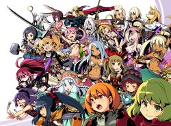 6+girls :o animal_ears armor blonde_hair blue_eyes blue_skirt breasts dancer_(sekaiju) dancer_2_(sekaiju) dancer_4_(sekaiju) etrian_odyssey everyone fortress_(sekaiju) fortress_2_(sekaiju) fortress_4_(sekaiju) furry furry_female glasses green_eyes green_hair hammer headscarf highres imperial_(sekaiju) imperial_2_(sekaiju) imperial_4_(sekaiju) knit_hat long_hair medic_(sekaiju_4) medic_2_(sekaiju_4) medic_4_(sekaiju_4) medium_breasts minami_juujisei mononofu_(sekaiju) mononofu_2_(sekaiju) mononofu_4_(sekaiju) multiple_girls mystic_(sekaiju) mystic_2_(sekaiju) mystic_4_(sekaiju) night_seeker_(sekaiju) night_seeker_2_(sekaiju) night_seeker_4_(sekaiju) orange_hair purple_hair rune_master_(sekaiju) rune_master_2_(sekaiju) rune_master_4_(sekaiju) sekaiju_no_meikyuu sekaiju_no_meikyuu_4 short_hair skirt sniper_(sekaiju) sniper_2_(sekaiju) sniper_4_(sekaiju) staff swordsman_(sekaiju_4) swordsman_2_(sekaiju_4) swordsman_3_(sekaiju_4) swordsman_4_(sekaiju_4) tongue tongue_out twintails vial white_hair