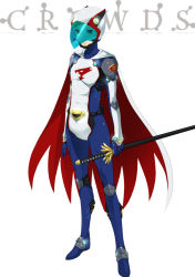 10s 1boy bad_id bad_pixiv_id cape cosplay gatchaman gatchaman_crowds helmet katana ken_the_eagle ken_the_eagle_(cosplay) male_focus scabbard sheath sheathe solo suzu-batsu sword tachibana_sugane weapon