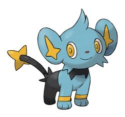 animal_focus closed_mouth full_body gen_4_pokemon highres nintendo no_humans official_art pokemon pokemon_(creature) pokemon_dppt pokemon_focus shinx smile solo sugimori_ken third-party_source transparent_background yellow_eyes yellow_pupils