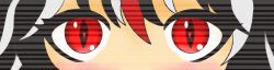 black_hair close-up heart heart_in_eye kijin_seija multicolored_hair reverst4r static streaked_hair symbol_in_eye touhou white_hair