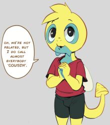 1boy apis blonde_hair dunsparce gen_2_pokemon male_focus monster_boy nintendo pokemon pokemon_(creature) shirt shorts shota solo tail wings