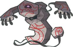 Rule 34 | artist request, full body, gen 8 pokemon, nintendo, no humans, official art, pokemon, pokemon (creature), pokemon focus, pokemon swsh, purple eyes, runerigus, slit pupils, solo, third-party source, transparent background