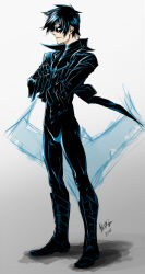 1boy artist_name black_hair dick_grayson highres male_focus mask nightwing superhero_costume