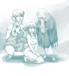 emil_(nier) kaine_(nier) monochrome nier nier_(series) yonah