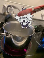 chibi cooking crying engel_(fundamental_paper_education) fundamental_paper_education inset meme real_life source_request steam tears