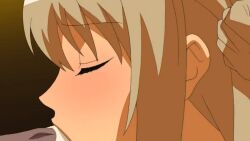 10s 2010 animated anime_screenshot blonde_hair brother_and_sister closed_eyes fellatio haha_sange koga_marie lowres oral siblings step-siblings stepbrother_and_stepsister tagme uncensored