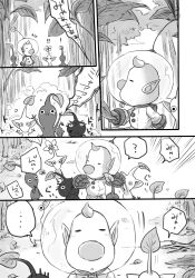 Rule 34 | !, !!, &gt; &lt;, ..., 1boy, ?, arms up, backpack, bag, big nose, blue pikmin, buttons, closed eyes, commentary request, day, gloves, grabbing another&#039;s arm, helmet, highres, holding, holding leaf, leaf, light blush, louie (pikmin), maisuke, male focus, mini person, miniboy, multiple views, nintendo, no mouth, notice lines, outdoors, parted lips, pebble, pikmin (creature), pikmin (series), pikmin 3, pointy ears, pointy nose, purple pikmin, radio antenna, red pikmin, running, short hair, sound effects, space helmet, spacesuit, spoken ellipsis, spoken question mark, standing, tearing up, triangle mouth, very short hair, whistle, yellow pikmin