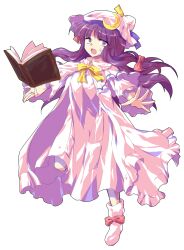 1girl alphes_(style) book capelet coat commentary_request crescent dairi floating floating_book floating_object full_body grimoire hair_ribbon hat large_variant_set long_hair long_sleeves looking_at_viewer open_clothes open_coat open_mouth outstretched_arms parody patchouli_knowledge purple_eyes purple_hair ribbon solo standing standing_on_one_leg style_parody sweatdrop tachi-e touhou transparent_background tress_ribbon variant_set very_long_hair wide_sleeves