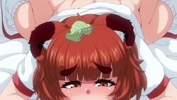 1boy 1girl 2025 20s animal_ears animated ass belly breasts censored chubby_woman clothed_sex clothes_lift condom cum cum_in_pussy doggystyle groping_breast gym_uniform huge_ass kemonokko_tsuushin kemonokko_tsuushin_~pokora~ large_breasts leaf leaf_on_head pokora_(kemonokko_tsuushin) raccoon_ears raccoon_girl sex sex_from_behind shirt shirt_lift short_hair sound sweat tagme tanuki thick_arms thick_eyebrows thick_thighs thighs vaginal video white_shirt
