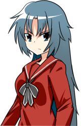 Rule 34 | 1girl, blue eyes, blue hair, commentary request, long hair, mahou shoujo madoka magica, mahou shoujo oriko magica, school uniform, solo, sonohi210