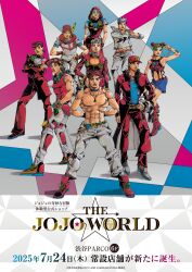 1girl 6+boys abs animal animal_print araki_hirohiko arm_tattoo arms_behind_back arrow_print battle_tendency beanie belt birthmark black_hair blue_shirt blue_skirt blue_sleeves boots braid breasts brooch butterfly_print chain choker cleavage crop_top crossed_arms cuffs diamond_wa_kudakenai dixie_cup_hat double_bun family father_and_daughter father_and_son fingerless_gloves full_body gakuran giorno_giovanna gloves goggles goggles_on_head grandfather_and_grandson green_gloves green_hair green_scarf grey_hair grey_hat grey_hoodie grey_pants grey_sailor_collar grey_scarf grey_shirt grey_shoes grey_sleeves hair_bun hair_ornament hand_on_own_hip handcuffs hands_on_own_hips hat heart heart_brooch heart_ornament higashikata_josuke higashikata_josuke_(jojolion) high_collar highres holding holding_animal hood hood_down hood_up hoodie horseshoe_hat_ornament horseshoe_ornament iggy_(jojo) jacket jewelry jodio_joestar joestar_birthmark johnny_joestar jojo_no_kimyou_na_bouken jojo_pose jojolion jonathan_joestar joseph_joestar joseph_joestar_(young) kepi knee_pads kuujou_jolyne kuujou_joutarou ladybug_ornament logo long_bangs long_coat looking_at_viewer male_focus military_hat multicolored_hair multiple_boys muscular muscular_male navel official_alternate_costume official_art open_mouth orange_belt orange_hair pants peace_symbol pectorals phantom_blood pompadour poster_(medium) red_boots red_choker red_hair red_hat red_jacket red_pants sailor sailor_collar sailor_hat scarf school_uniform shirt shoes side_braid skirt sleeveless sleeveless_shirt smile sneakers spider_web_print star_(symbol) star_hair_ornament star_print stardust_crusaders steel_ball_run stone_mask_(jojo) stone_ocean striped_clothes striped_scarf tattoo the_jojolands topless_male traditional_media two-tone_hair two-tone_pants two-tone_sleeve_cuffs vento_aureo vertical-striped_clothes vertical-striped_scarf watch wing_ornament wristband wristwatch yellow_lips