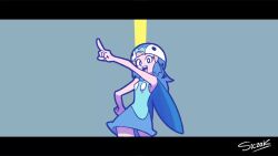 Rule 34 | 1girl, 6+others, :&gt;, animal hat, animated, animated gif, bare legs, bare shoulders, blue dress, blue eyes, blue hair, boku no hero academia, coat, cosplay, dancing, dawn (pokemon), dress, eyelashes, gen 4 pokemon, grey eyes, hair ornament, hairclip, hand on own hip, happy, hat, long hair, looking at viewer, multiple others, naughty face, nintendo, one eye closed, open mouth, piplup, piplup (cosplay), pointing, pokemon, pokemon dppt, prinplup, siczak, sidelocks, sleeveless, sleeveless dress, smile, tagme, teeth, upper teeth only, v, video, vigilante -boku no hero academia: illegals-, wide hips, wink