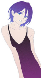 Rule 34 | 1girl, black dress, black hair, bleach, blue eyes, dress, kuchiki rukia, laforce, short hair