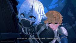 1boy 1girl 3d age_difference animated anna_anon arm_around_waist armor baldur&#039;s_gate baldur&#039;s_gate_3 blue_skin brown_eyes clenched_teeth colored_skin cum cum_in_pussy dice drow ejaculation female_orgasm green_eyes hetero highres maya_(anna_anon) narration navel onee-shota orgasm outdoors penis prostitution pumping pussy pussy_juice rocket_launcher rpg sex sex_from_behind shota tagme teeth vaginal video weapon white_hair