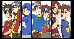 Rule 34 | akashi tagiru, daimon masaru (digimon savers), digimon, digimon adventure, digimon adventure 02, digimon frontier, digimon savers, digimon tamers, digimon xros wars, digimon xros wars: toki wo kakeru shounen hunter-tachi, drawinglee, goggles, hood, kanbara takuya, kudou taiki, matsuda takato, motomiya daisuke, tagme, yagami taichi