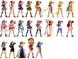 asamiya_athena bikini cosplay hair_ornament idol mermaid monster_girl police police_uniform policewoman princess_athena princess_athena_(cosplay) psycho_soldier school_uniform snk star_(symbol) star_hair_ornament swimsuit the_king_of_fighters