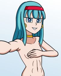 altmark bra_(dragon_ball) covering_breasts covering_privates dragon_ball dragon_ball_gt highres nude selfie smug