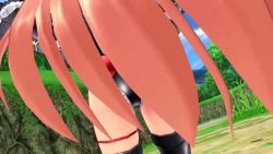 1girl 3d animated ass ass_shake blue_eyes boots breasts cleavage glasses kumapooh_(senran_kagura) leotard looking_at_viewer video ranmaru_(senran_kagura) red_hair senran_kagura senran_kagura_new_link sound stuffed_animal stuffed_toy tagme teddy_bear