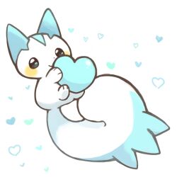 animal_focus black_eyes closed_mouth commentary_request full_body gen_4_pokemon heart holding holding_heart konanbo nintendo no_humans pachirisu pokemon pokemon_(creature) simple_background solo white_background