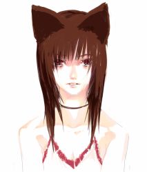 1girl animal_ears brown_hair es es_(cah60700) female_focus highres long_hair original red_eyes solo