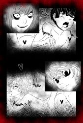 2022 anal ass bad_tag blonde_hair blush comic death_note group_sex male_focus mello_(death_note) multiple_boys near_(death_note) nude orgy sex shota teenage_boy_and_younger_boy uncensored white_hair yaoi