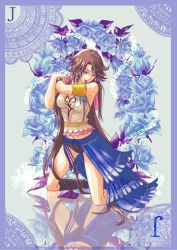 00s 1girl blue_eyes brown_hair final_fantasy final_fantasy_x final_fantasy_x-2 green_eyes heterochromia highres holixholi long_hair pixiv_sample resized tagme very_long_hair yuna